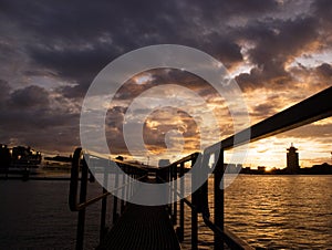 Heavy clouds skyline Amsterdam