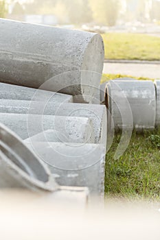 Heavy concrete pipes