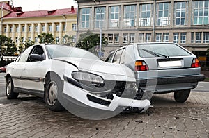 Heavy damage car accident