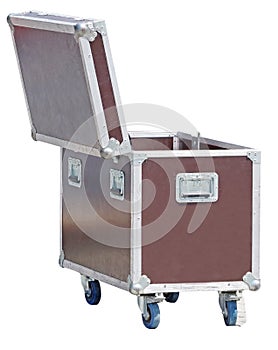 Heavy-duty case for fragile equipment on white