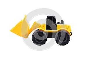 Heavy duty construction Tractor toy isolated with clipping path