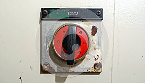 Vintage Rusty Industrial Power Control Switch