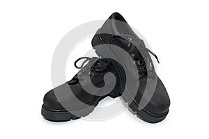 Heavy-duty shoes isolated on the white background