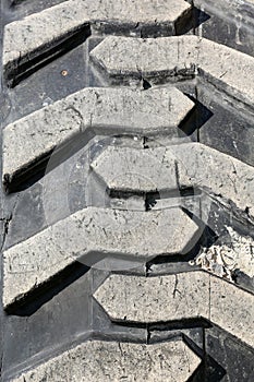 Heavy-duty tire, closeup