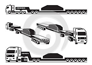 Heavy duty truck transports cargo