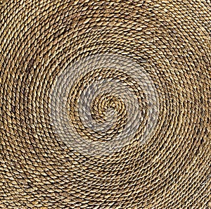 Heavy-Duty Twine/Cording wrapped tightly together to form Circle Image. Brown