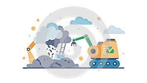 Heavy Equipment Construction Site Activity Vector, vector design Generative AI
