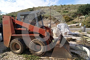 Heavy equipment. Construction vehicle on site