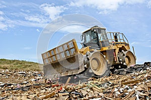 Heavy Equipment In Landfill