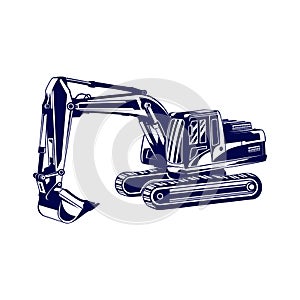 Heavy equipment Logo design Vector. Heavy equipment Logo template. Illustration