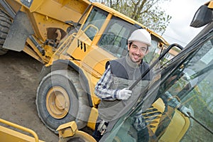 Heavy equipment in site