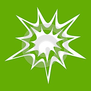 Heavy explosion icon green