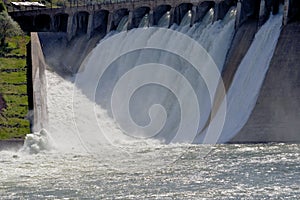Heavy flow at Holter Dam