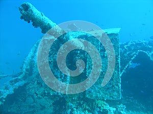Heavy gun at stern of Thistleg