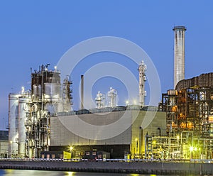 Heavy industry area in twilight