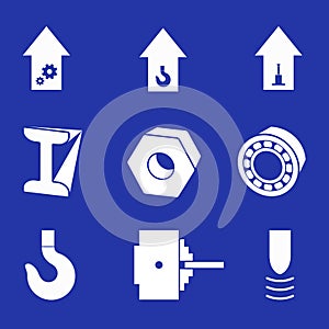 Heavy industry - a set of vector pictogrammes.