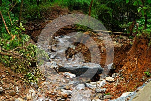 Heavy landslides happened in the Nedumpoyil Ghat in Kerala