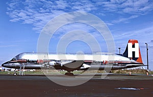 A Heavy Lift Cargo Canadair Cl-44 taken on June 4 , 1987 .