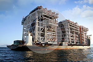Giant heavy-lift ship RED ZED 2 anchored in Algeciras bay.