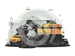 Heavy machinery for coal mining