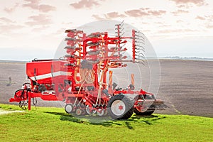 heavy machinery equipment, planter and seeding cultivator