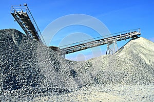 Heavy machinery of gravel production