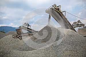 Heavy machinery at the quarry