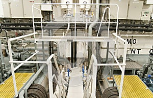 Heavy Machinery Space - Pipes, Valves, Engines. photo