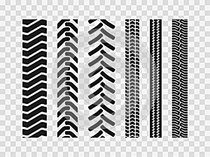Heavy machinery tires track patterns