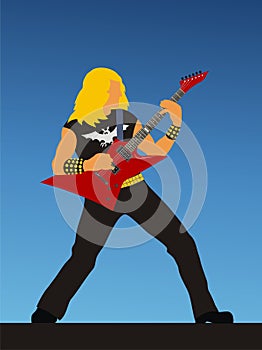 Heavy metal guitarist