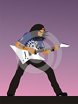 Heavy metal guitarist