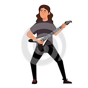 heavy metal man with guitar