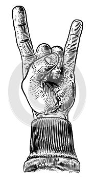 Heavy Metal Rock Music Hand Sign Gesture