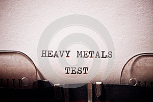 Heavy metal test