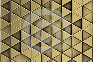 HEAVY AND METALIC BACKGROUND WITH GOLDEN TRIANGLES AND SHADOWS photo