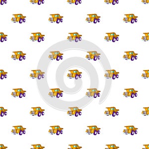 Heavy mining dumper icon, cartoon style