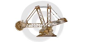 Heavy mining machinery Hand drawn Characteristics of clay sculpture