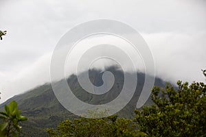 Heavy mist over Arenal Volcano, Costa Rica