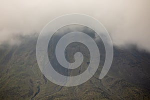 Heavy mist over Arenal Volcano, Costa Rica