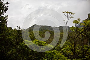 Heavy mist over Arenal Volcano, Costa Rica