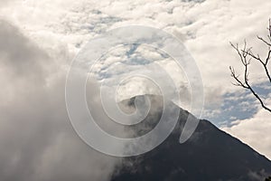 Heavy mist over Arenal Volcano, Costa Rica