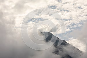 Heavy mist over Arenal Volcano, Costa Rica