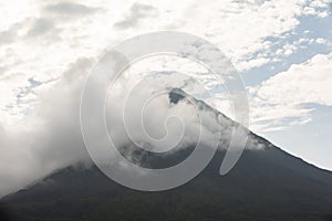 Heavy mist over Arenal Volcano, Costa Rica