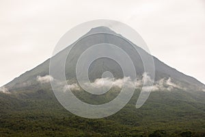 Heavy mist over Arenal Volcano, Costa Rica