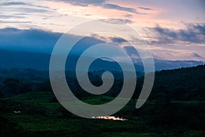 Heavy mist over Arenal Volcano, Costa Rica