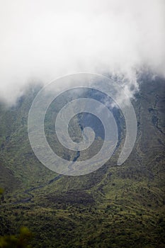 Heavy mist over Arenal Volcano, Costa Rica