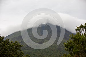 Heavy mist over Arenal Volcano, Costa Rica