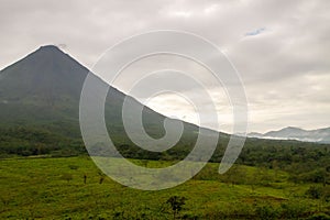 Heavy mist over Arenal Volcano, Costa Rica