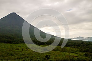 Heavy mist over Arenal Volcano, Costa Rica