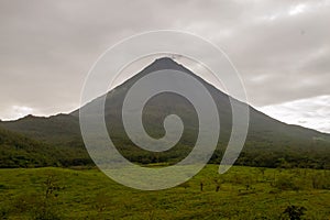 Heavy mist over Arenal Volcano, Costa Rica